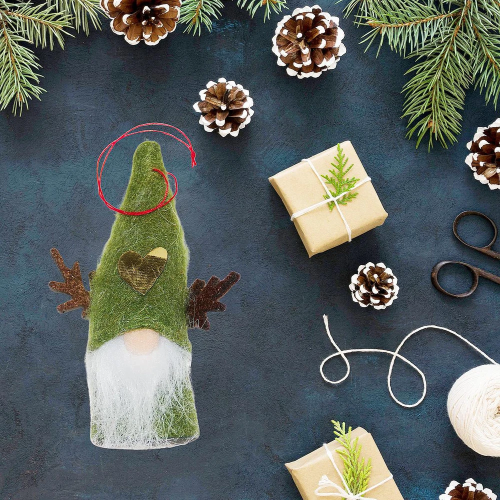 Saska Christmas Žalia kalėdinė dekoracija pakabinama 9cm