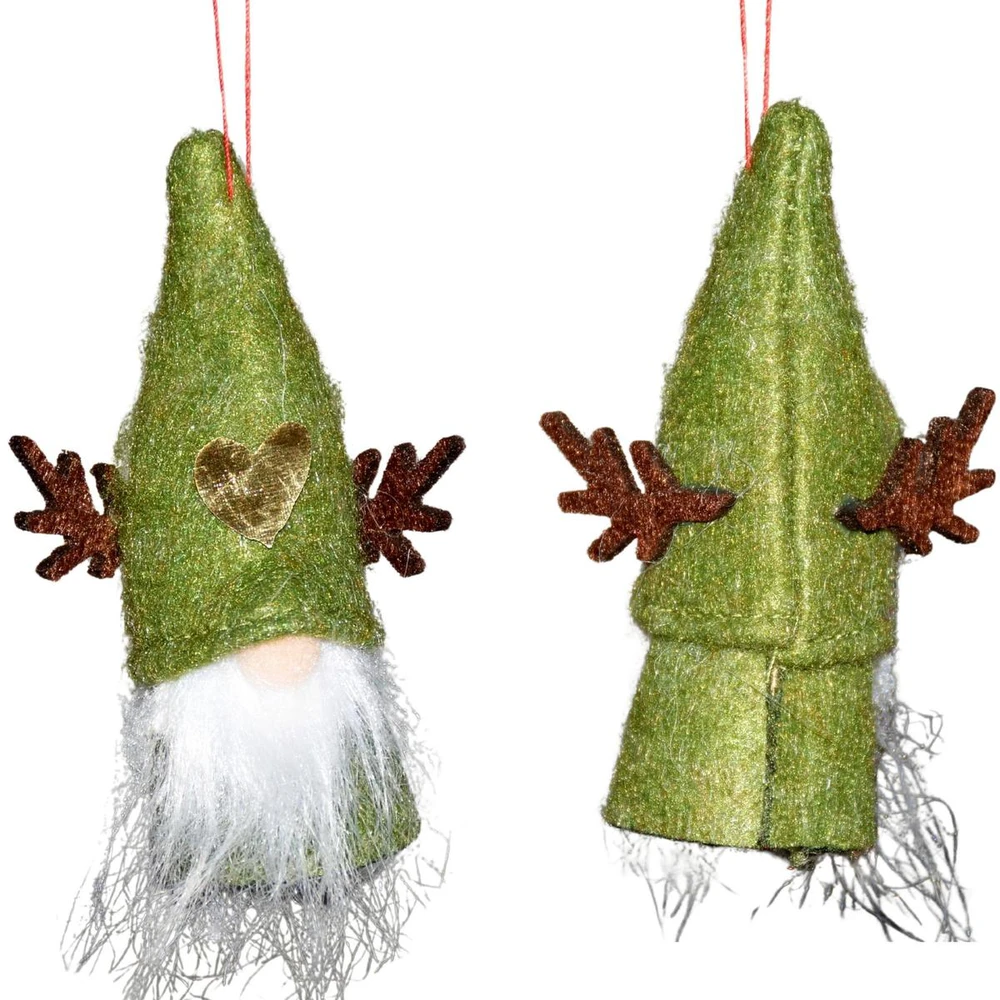 Saska Christmas Žalia kalėdinė dekoracija pakabinama 9cm