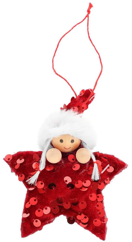 Saska Christmas Raudonos žvaigždžių dekoracijos, 3 vnt.