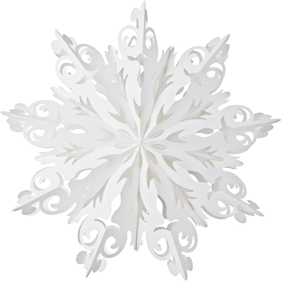 Saska Christmas Dekoracija popierinė snaigė 64 cm balta