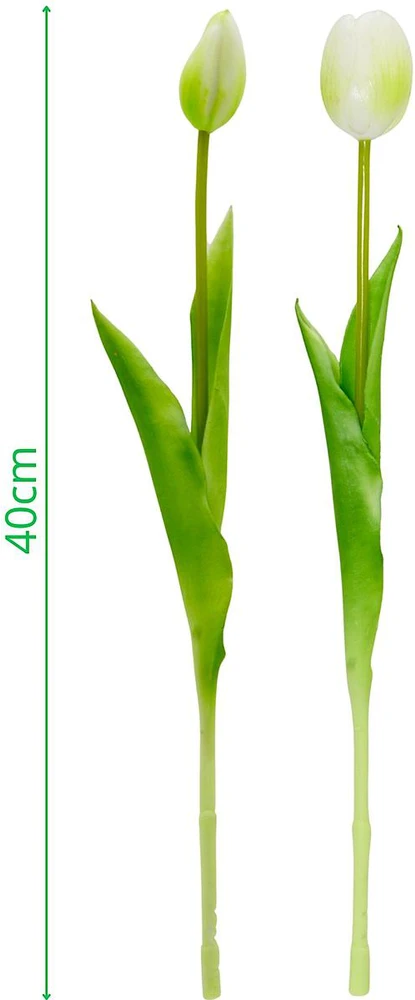 Saska Garden Baltų tulpių puokštė 39 cm dekoracijai