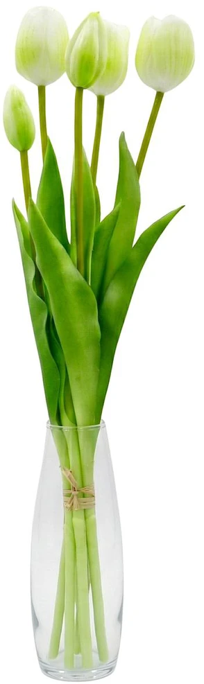 Saska Garden Baltų tulpių puokštė 39 cm dekoracijai