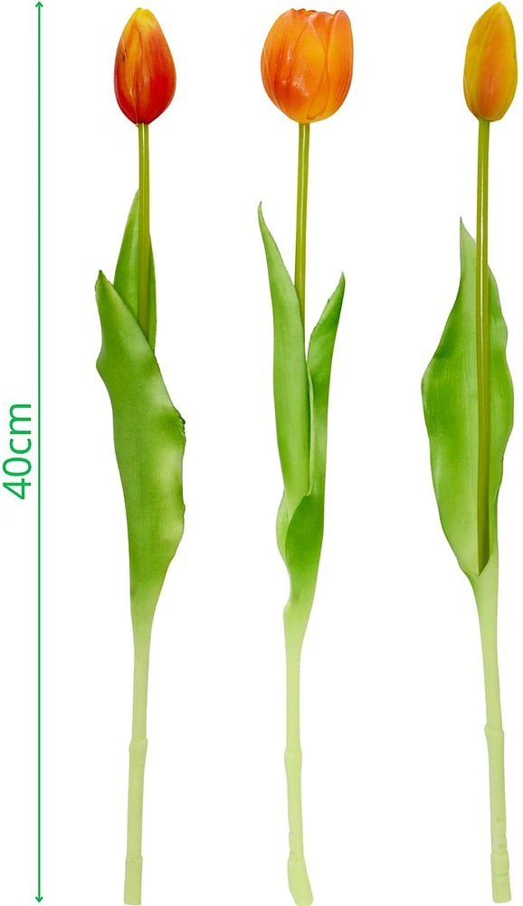 Saska Garden oranžinių tulpių puokštė, 39 cm