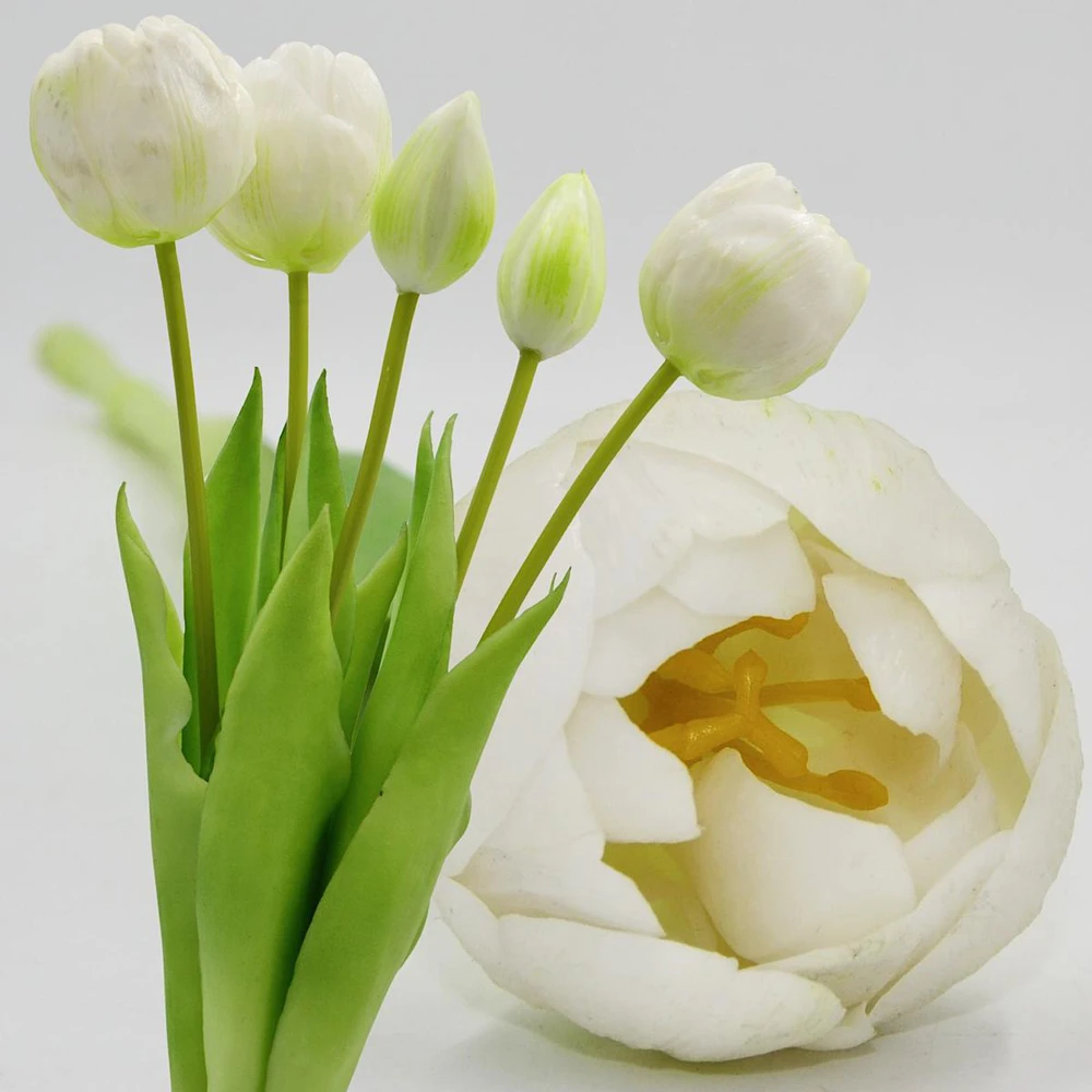 Saska Garden balta tulpinė bijūnė puokštė 39 cm