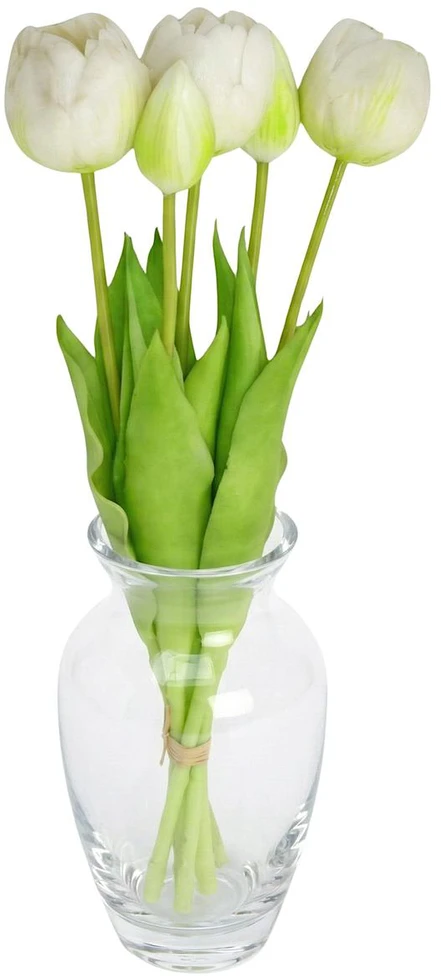 Saska Garden balta tulpinė bijūnė puokštė 39 cm