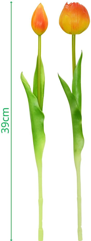 Saska Garden Oranžinių bijūninių tulpių puokštė 39 cm
