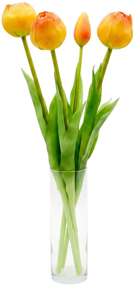 Saska Garden Oranžinių bijūninių tulpių puokštė 39 cm