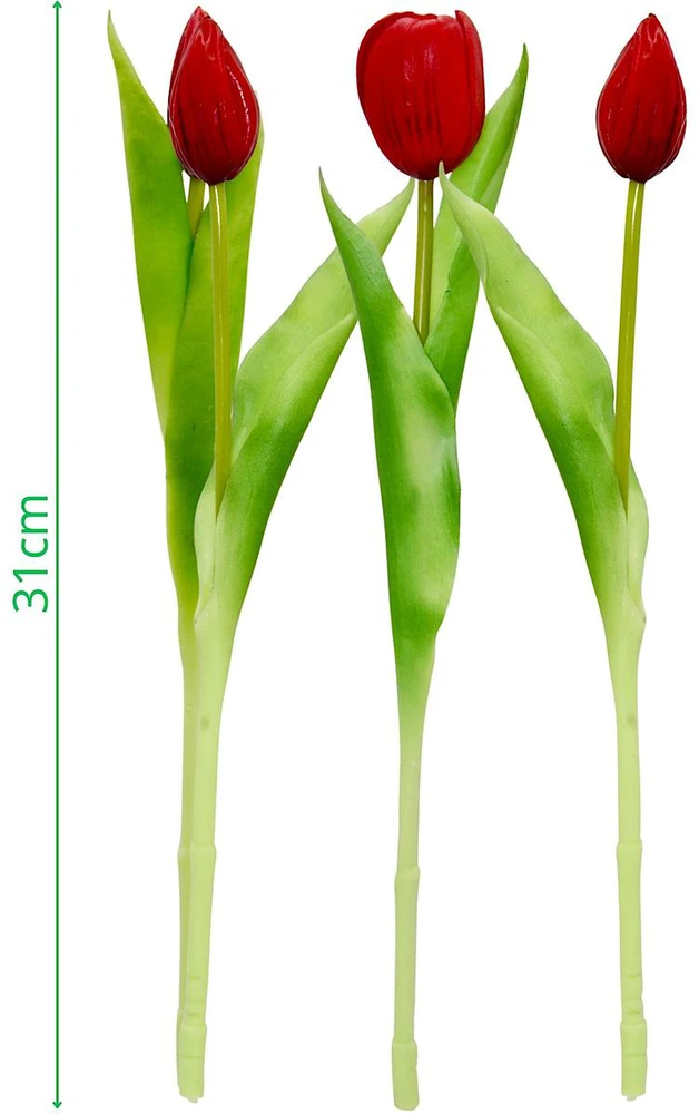 Saska Garden Raudonų tulpių puokštė 31 cm dekoracija