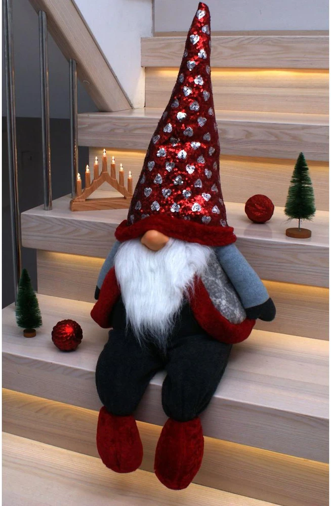 Saska Garden Kalėdinis nykštukas sėdintis 92 cm