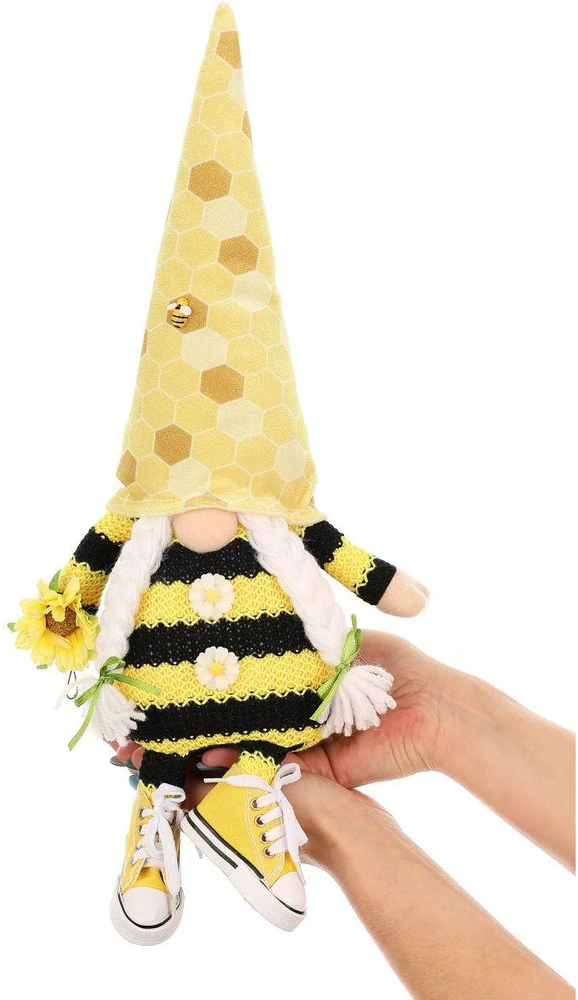 Saska Garden NYKŠTUKAS GNOMAS BITUTĖ 25CM SU SPORTINIAIS BATELIAIS PAVASARINĖ DEKORACIJA 1052595