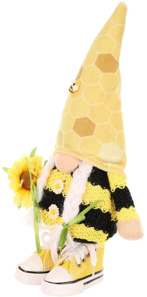 Saska Garden NYKŠTUKAS GNOMAS BITUTĖ 25CM SU SPORTINIAIS BATELIAIS PAVASARINĖ DEKORACIJA 1052595