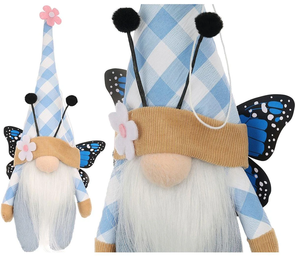 Saska Garden pavasarinė mėlyna gnomų dekoracija 25 cm