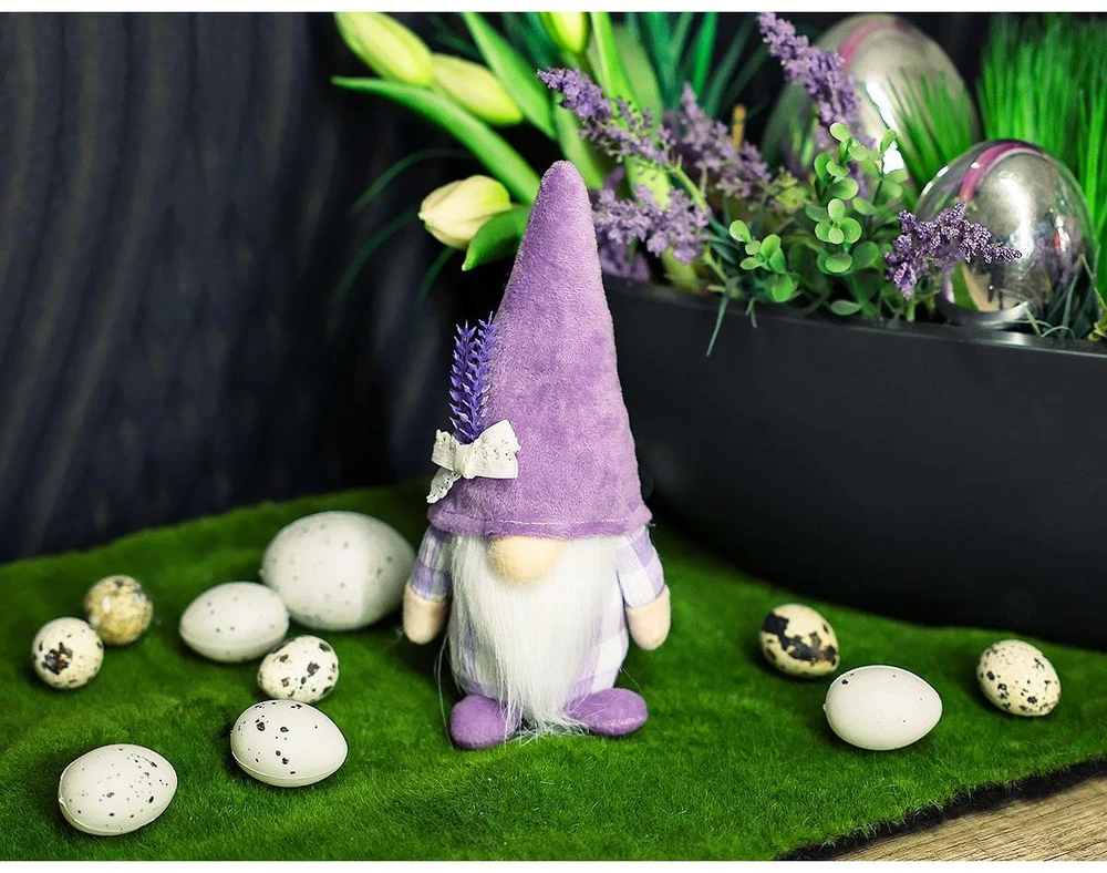 Saska Garden NYKŠTUKAS GNOMAS LAVANDA BOY 20CM PAVASARIO DEKORACIJA 1052519