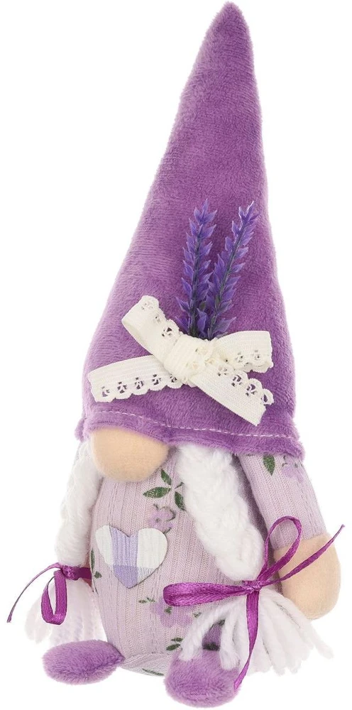 Saska Garden NYKŠTUKAS GNOMAS LAVANDA GIRL 20CM PAVASARIO DEKORACIJA 1052526