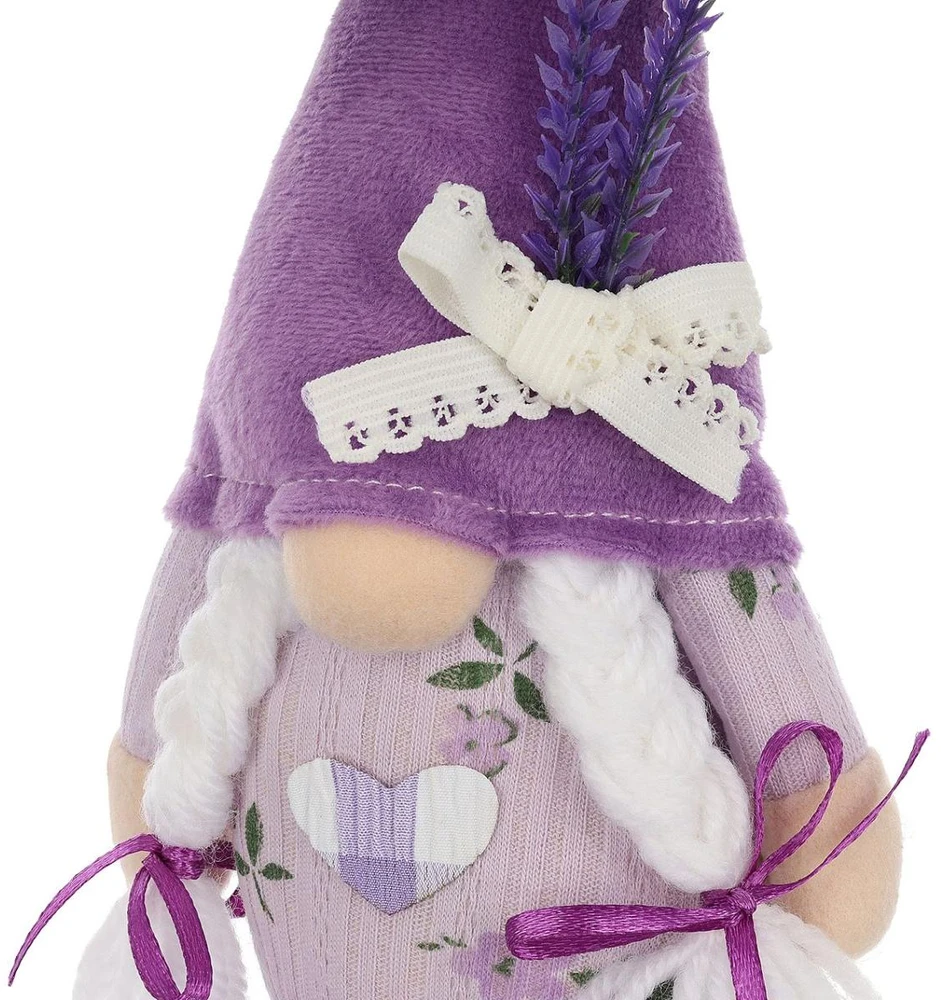 Saska Garden NYKŠTUKAS GNOMAS LAVANDA GIRL 20CM PAVASARIO DEKORACIJA 1052526