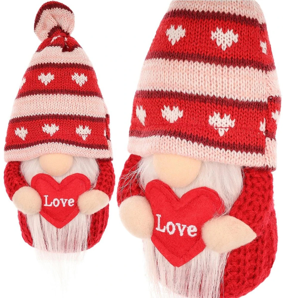 Saska Garden NYKŠTUKAS GNOMAS SU ŠIRDELE LOVE 19CM VALENTINO DIENOS DEKORACIJA 1052335