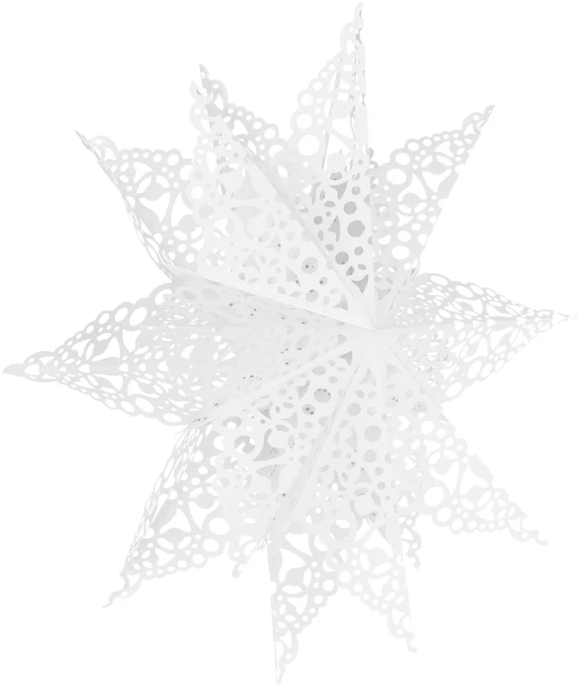 Saska Garden Popierinė snaigė, 64 cm, balta dekoracija