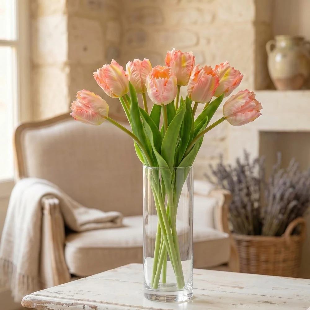 Saska Garden ROŽINĖ TULPĖ 38CM KAIP GYVA PAVASARINĖ DEKORACIJA 1075235