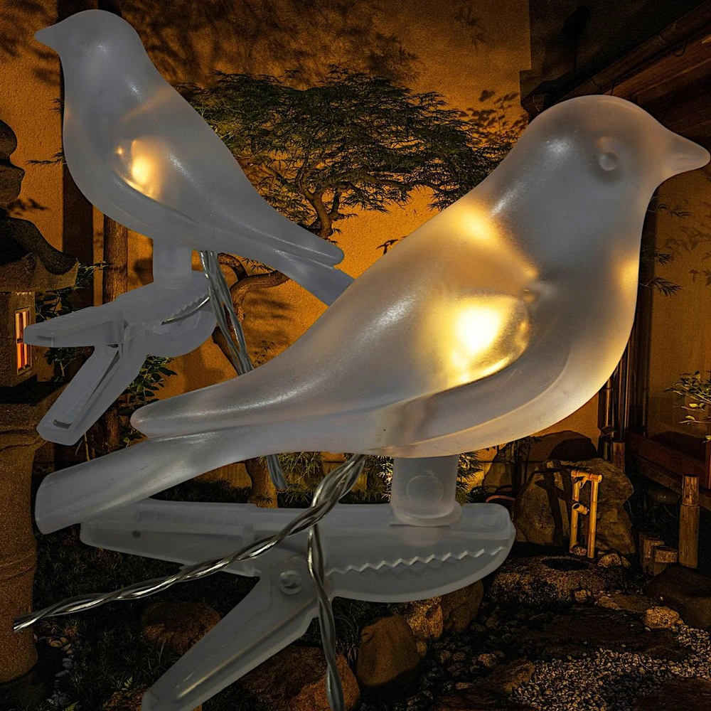 Saska Garden saulės sodo girlianda paukščiai LED apšvietimas