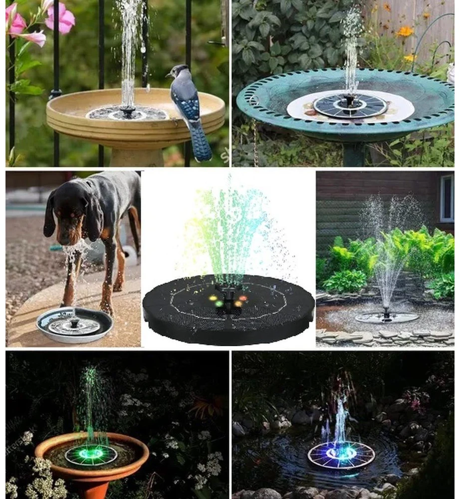 Saska Garden SAULĖS ENERGIJA VEIKIANTIS FONTANO ŠVIESTUVAS TVENKINIUI 5 LED AUTOMATINIS 1046846
