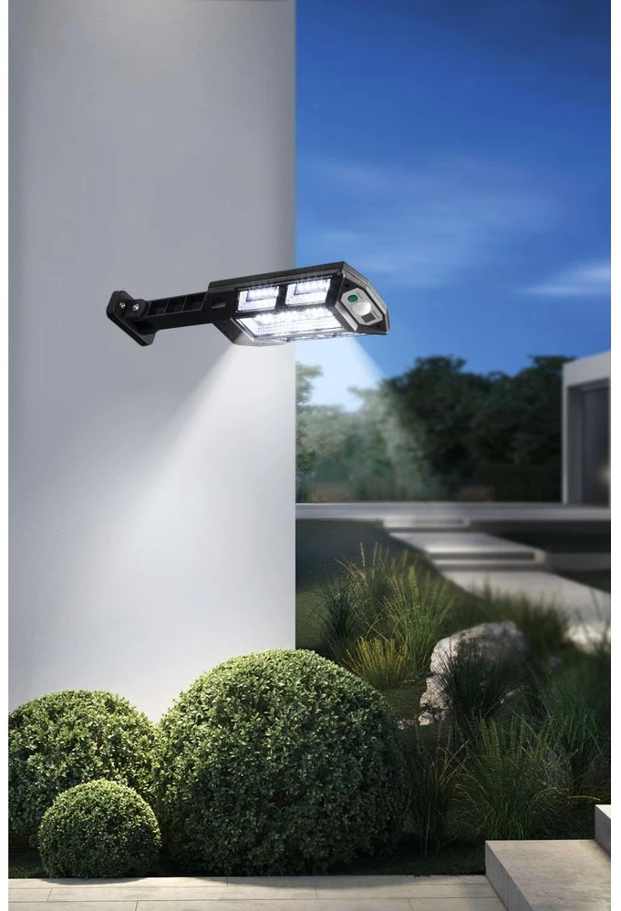Saska Garden SAULĖS ENERGIJOS GATVĖS ŠVIESTUVAS 43LED + NUOTOLINIO VALDYMO PULTAS JUDESIO IR PRIEBANDOS JUTIKLIS 1060859