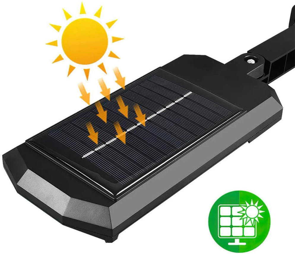 Saska Garden SAULĖS ENERGIJOS GATVĖS ŠVIESTUVAS 43LED + NUOTOLINIO VALDYMO PULTAS JUDESIO IR PRIEBANDOS JUTIKLIS 1060859