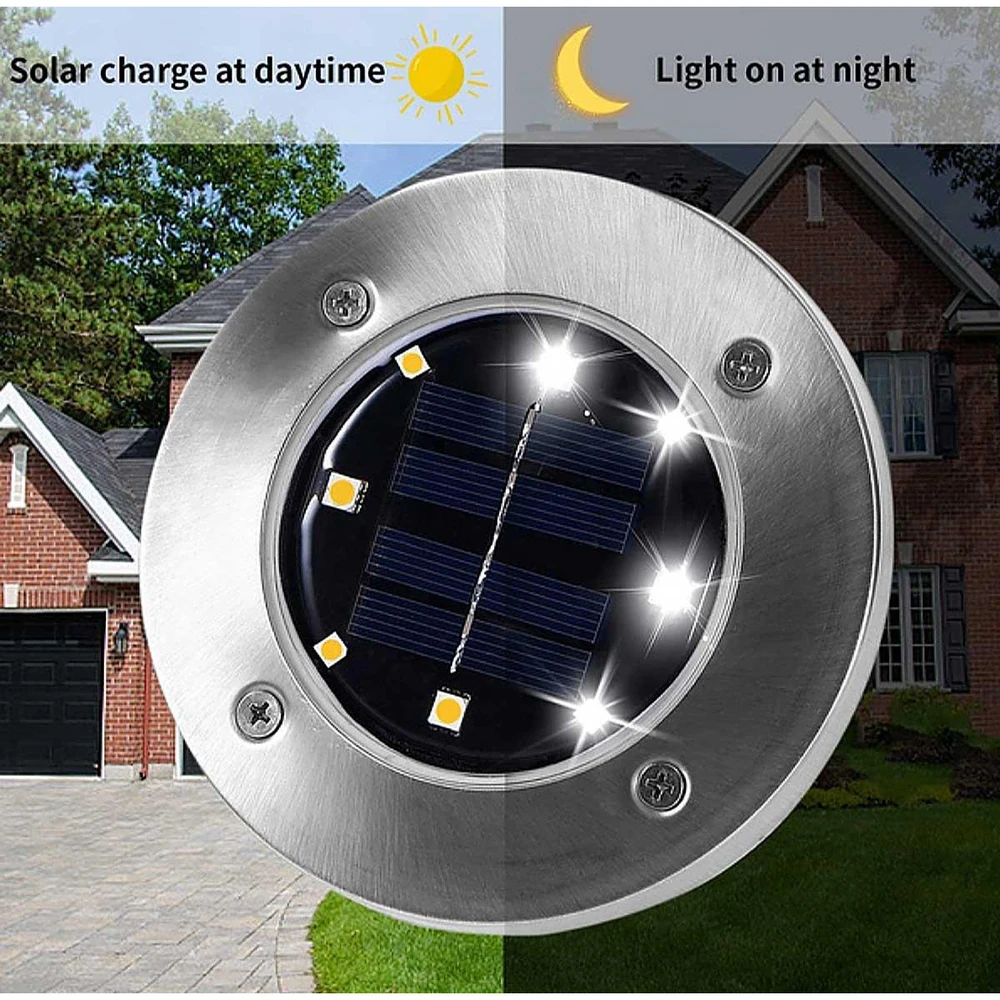 Sodo žibintas su saulės baterija Saska Garden 8 LED, 4 vnt.