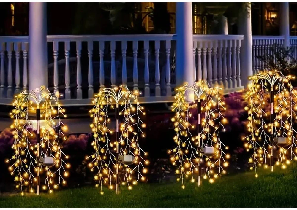 Saska Garden SAULĖS ENERGIJOS LEMPA MEDELIS FEJERVERKAS 72CM 120 LED 1067452