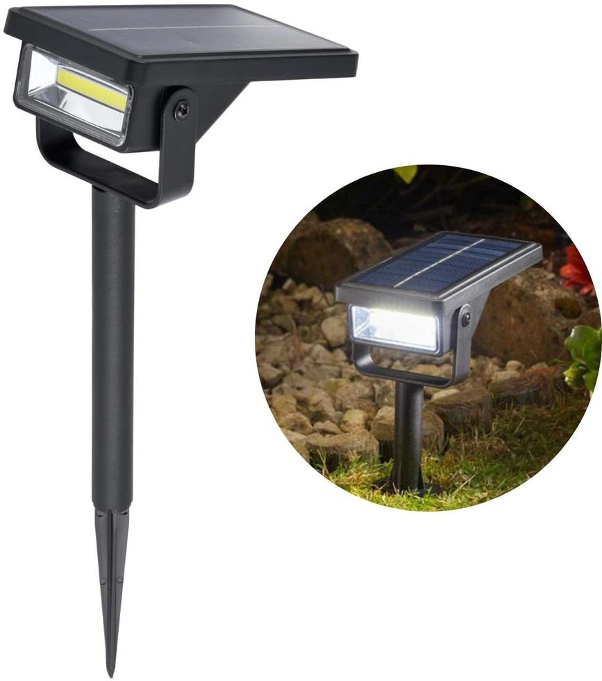 Saska Garden Įgręžiama saulės lempa su 10 LED