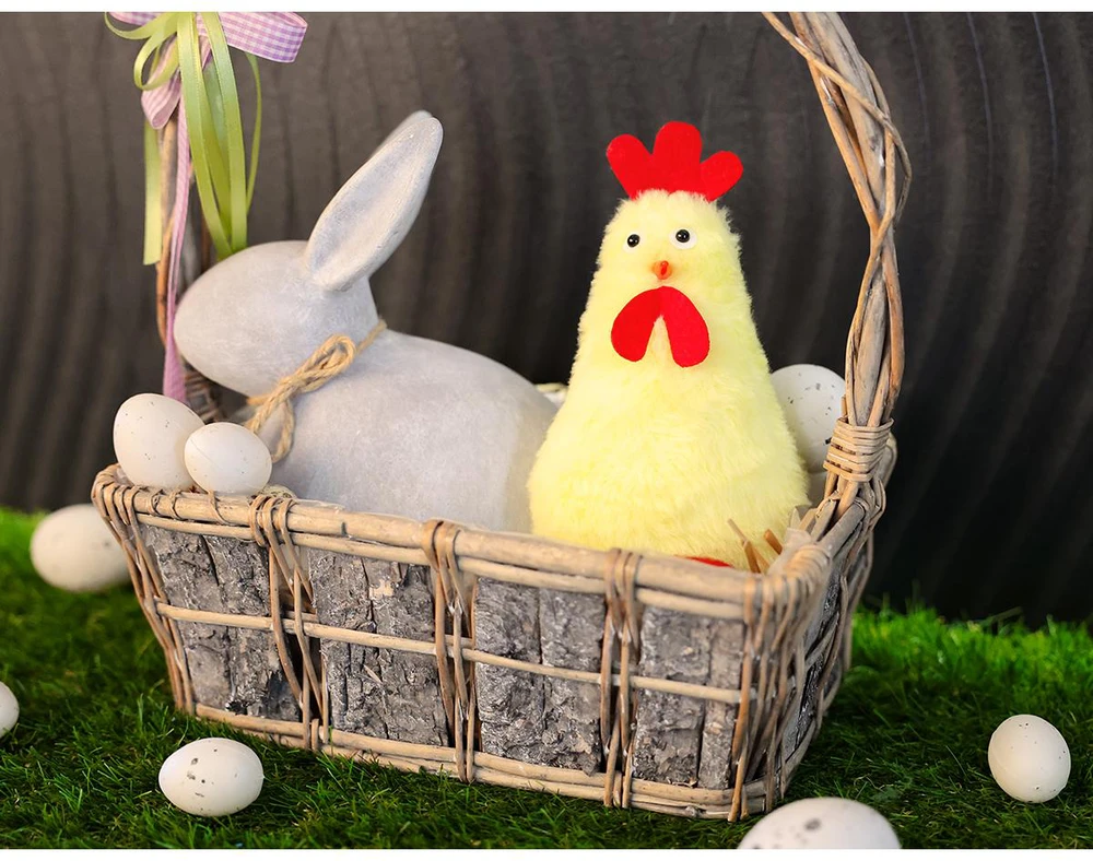 Saska Garden Stovinti vištelė 17 cm pavasario dekoracija