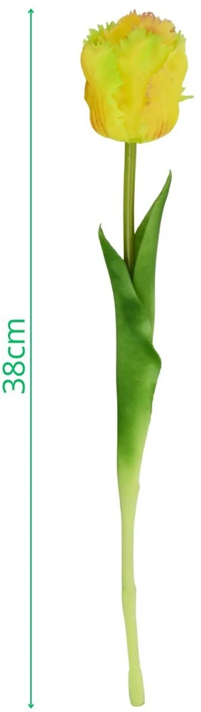 Saska Garden TULIPAN TAMSIAI GELTONAS 38CM KAIP GYVAS PAVASARINĖ DEKORACIJA 1075242