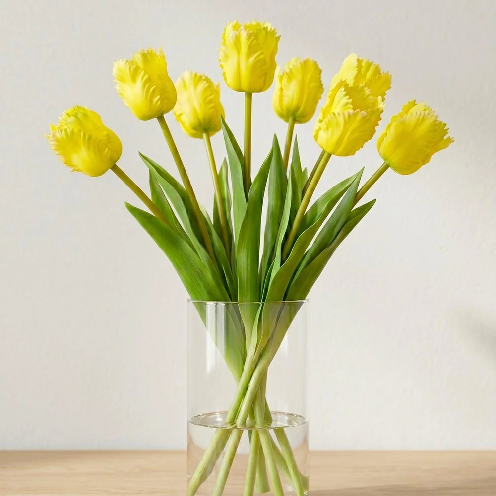 Saska Garden TULIPAN TAMSIAI GELTONAS 38CM KAIP GYVAS PAVASARINĖ DEKORACIJA 1075242