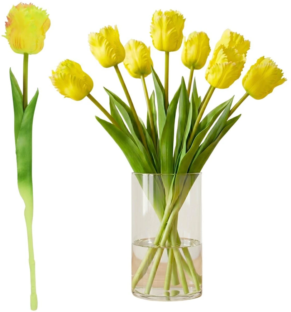 Saska Garden TULIPAN TAMSIAI GELTONAS 38CM KAIP GYVAS PAVASARINĖ DEKORACIJA 1075242