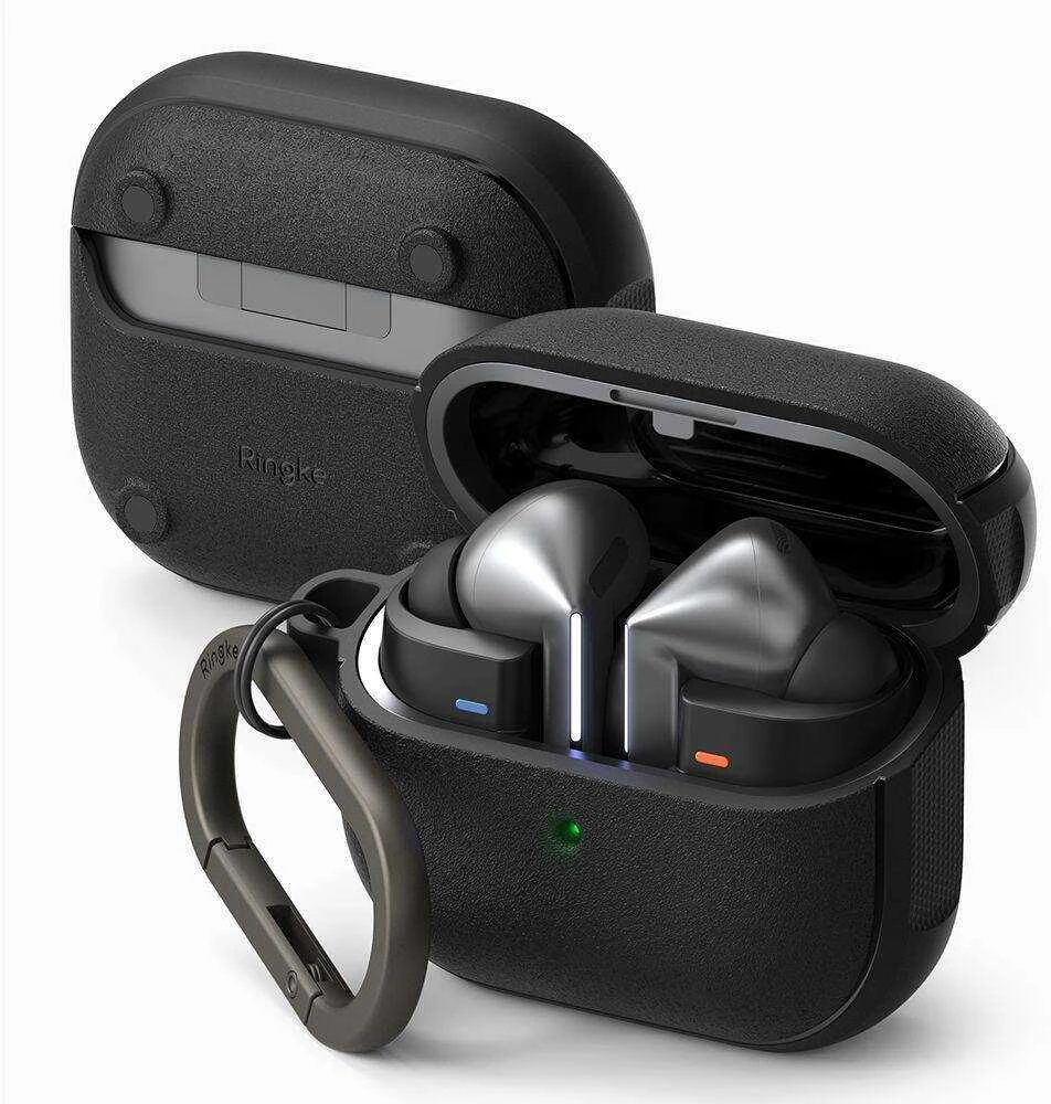 Sasung Galaxy Buds 3 / 3 PRO Ringke Onyx Magnetic MagSafe dėklas ausinėms juodos spalvos