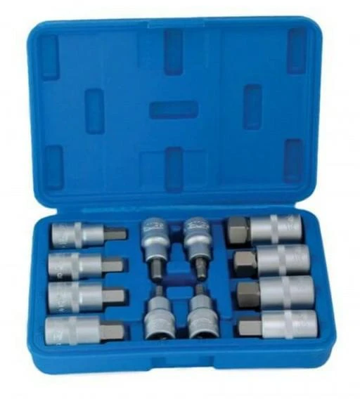 Galvučių su antgaliais rinkinys SATRA S-SH1212; 1/2''; 5-22 mm; 12 vnt.