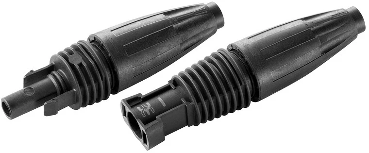 Saulės baterijų jungčių MC4 komplektas (lizdas + kištukas) greitam pajungimui 4-6mm² laidui, 1500Vdc 30A, Weidmuller