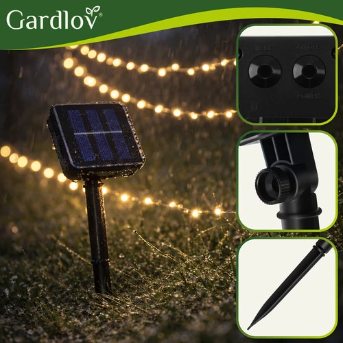 Saulės girlianda 15m IP44 Gardlov