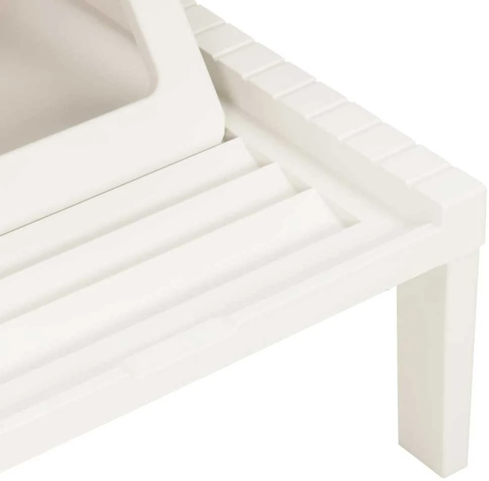 Saulės gultas, baltos spalvos, plastikas