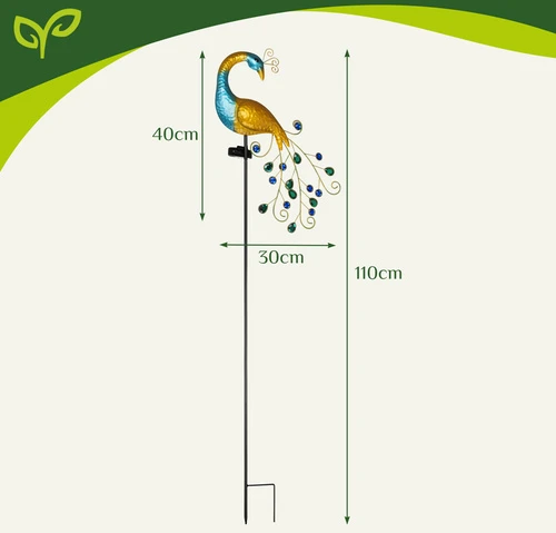 Gardlov 25281 peacock solar lamp