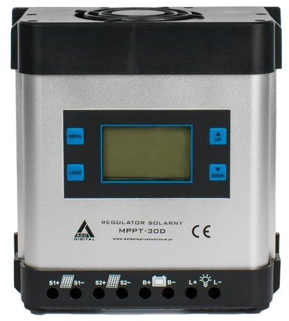 Saulės MPPT įkrovos valdiklis AZO Digital 12/24 – 30A LCD ekranas