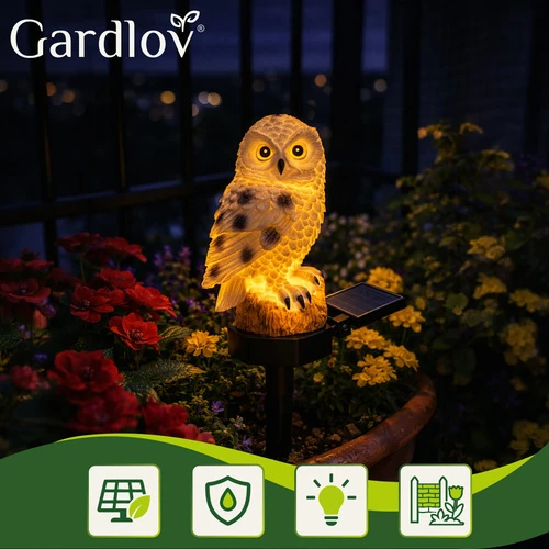Solar garden lamp - owl Gardlov 23847