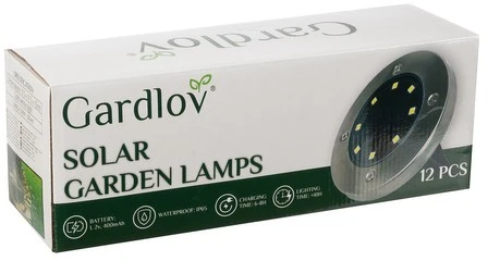 Gardlov Sodo saulės lempos - 12 vnt