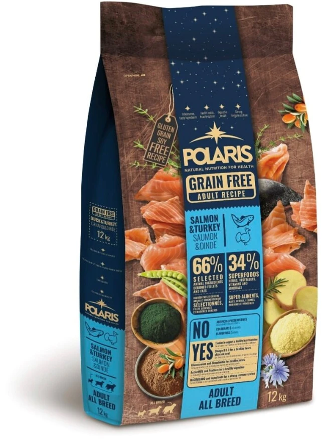 POA POLARIS su lašiša ir kalakutiena – sausas pašaras šunims – 12kg