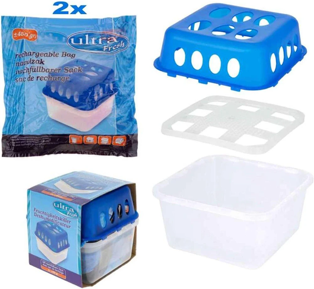 Sausintuvas Ultra Fresh Drėgmės surinkiklis su papildymais 2x 400g 750 ml