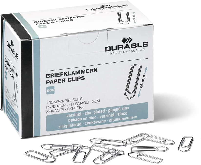 Sąvaržėlės Durable, 26mm cinkuotos 1000vnt.