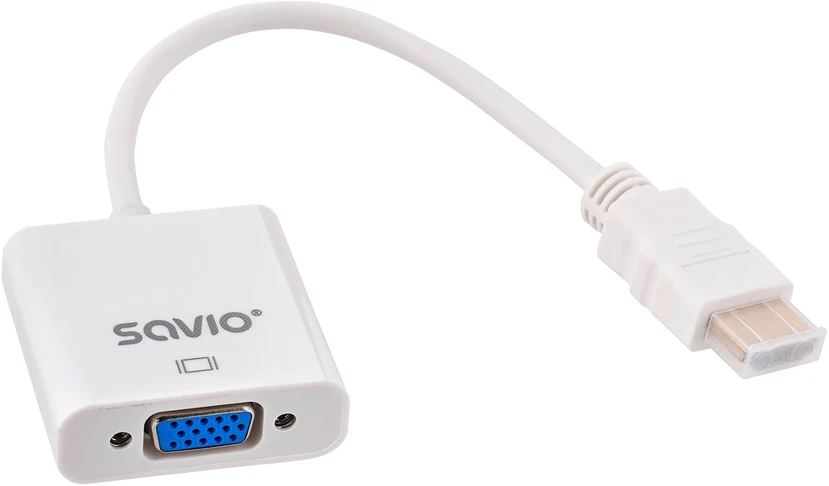 SAVIO HDMI (M) - VGA (F) ADAPTERIS Baltas CL-201