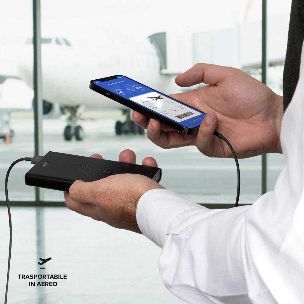 Išorinė baterija SBS TTBB10000FASTPD20K 10000 mAh 20W su „Power Delivery“ technologija – juoda