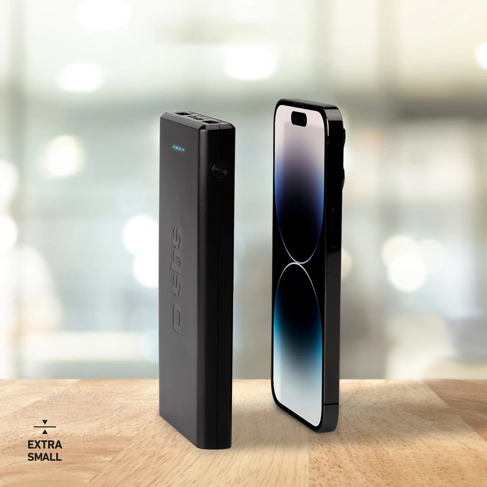 Išorinė baterija SBS TTBB10000FASTPD20K 10000 mAh 20W su „Power Delivery“ technologija – juoda