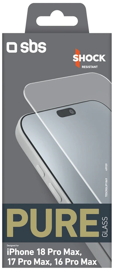 SBS Pure Glass Tempered Glass for iPhone 18 Pro Max / 17 Pro Max / 16 Pro Max