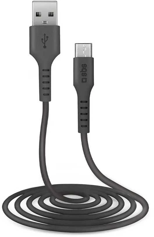 MicroUSB Įkrovimo 2m Laidas SBS Juodas
